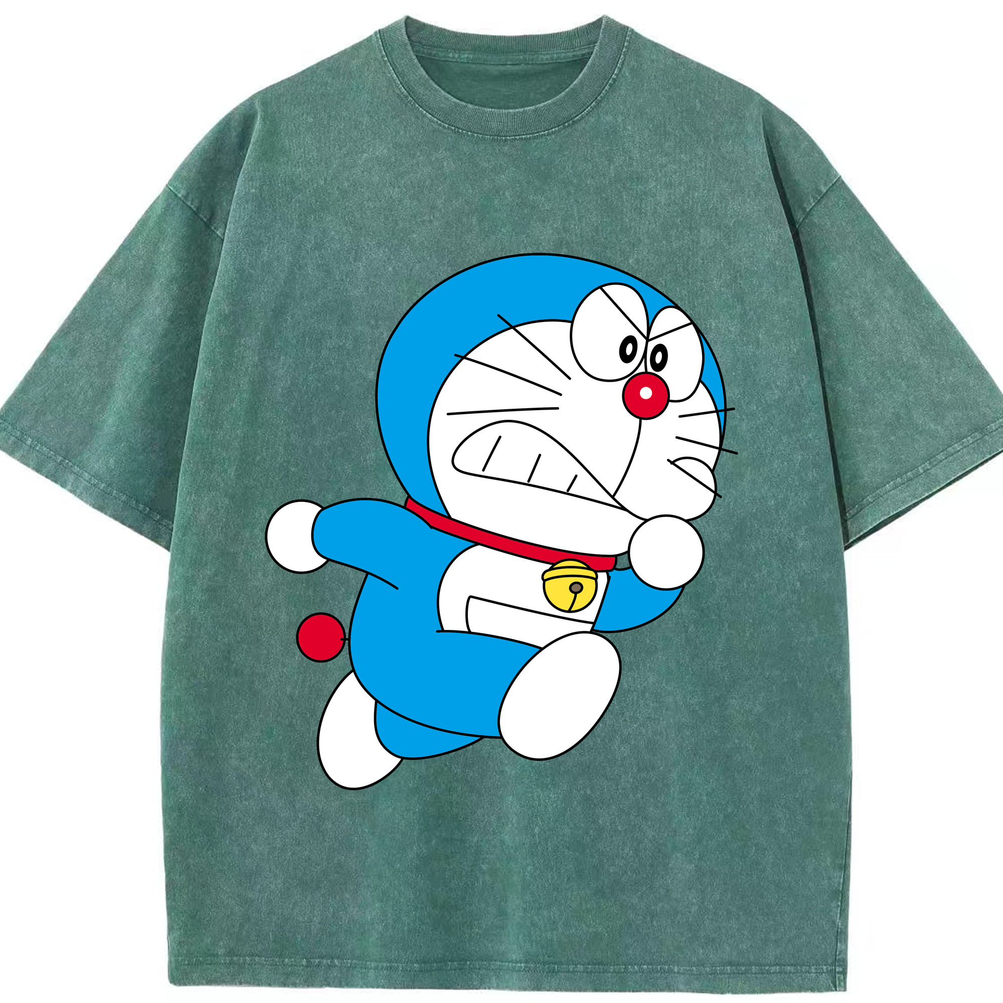 （画像用） ドラえもん Doraemon 綿100% ヴィンテージ風 半袖Tシャツ（フロントプリント）